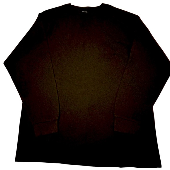 NWOT Men’s Black & Gray Crewneck Long Sleeve T-shirts 4XL - Picture 2 of 12